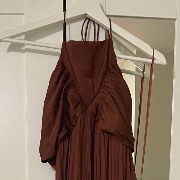 TIE-BACK HALTER MAXI DRESS XL Crimson - Picture 9 of 16